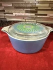 Vintage PYREX Spirograph 2.5 Qt Round Casserole Dish Glass Lid  475 VERY NICE!