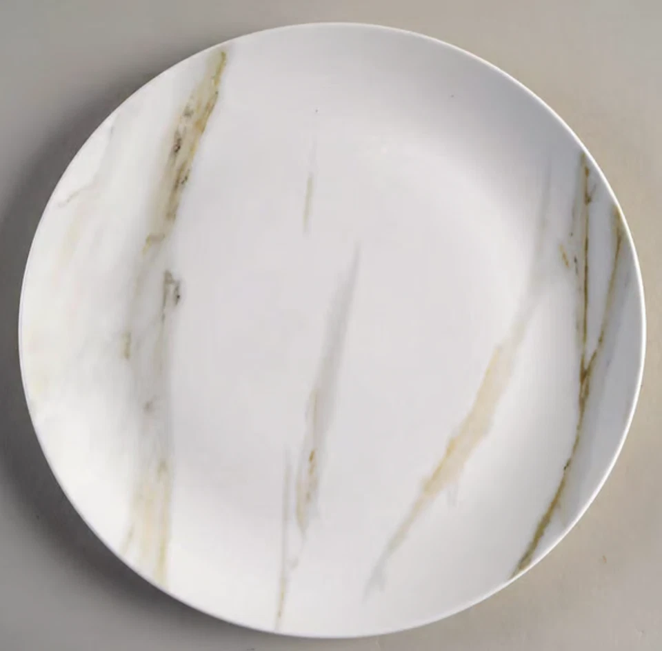 MADERA DE CUÑA VERA WANG VENATO IMPERIAL ENSALADA ACENTO PLATO 8" PORCELANA HUESO BLANCO NUEVO Foto 2 de 3