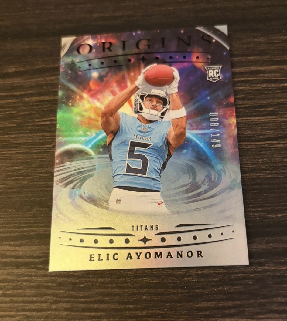 2025 Panini Origins Elic Ayomanor #108 Silver /149 Tennessee Titans RC