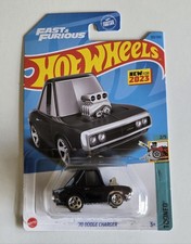 2023 Hot Wheels Fast & Furious Dom's Black 1970 Dodge Charger HW Tooned 2/5