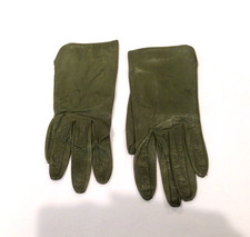 Green lambskin gloves, Soft Kidd, c. 1950s