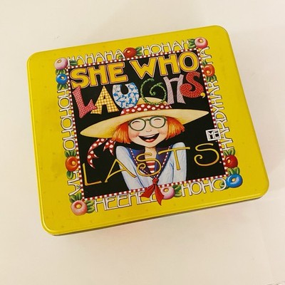 Mary Engelbreit She Who Laughs Tin Metal Hinged Box JCPenney