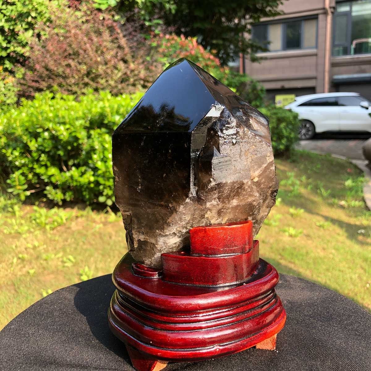 5.45LB Natural Black Crystal Quartz Mineral Specimen Healing Reiki 2503