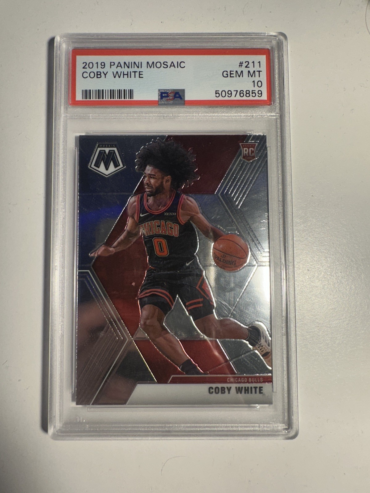 COBY WHITE 2019-20 Panini Mosaic #211 Rookie RC PSA 10 Gem Mint Hornets BULLS