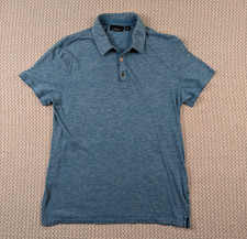 Marc Anthony Polo Shirt Mens Medium Teal Heathered Short Sleeve 100% Cotton