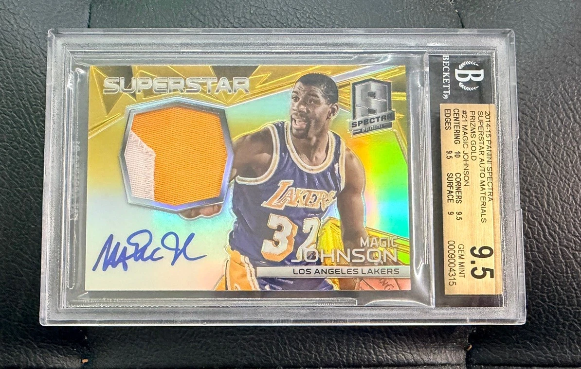 25+ Panini Magic Johnson Basketball Autographed Sports Trading
