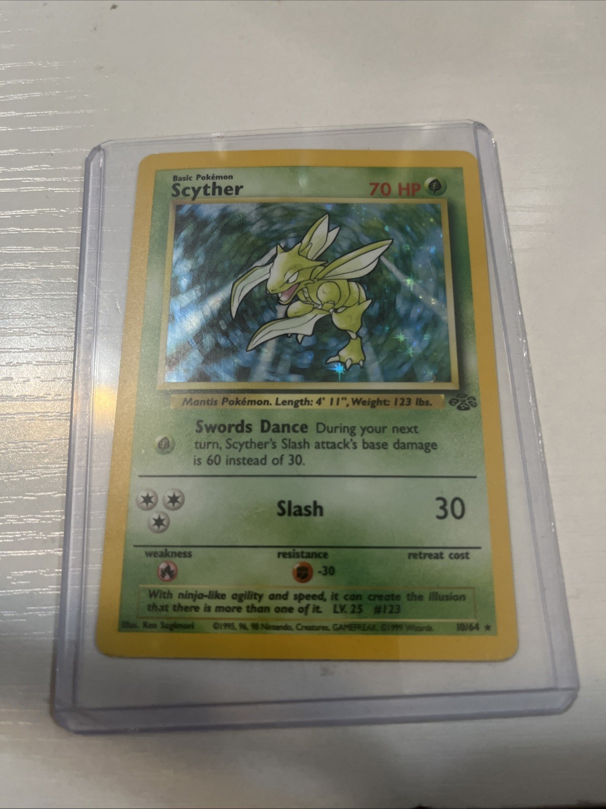 Scyther 10/64 1st Edition Jungle Holo Rare Pokemon Card