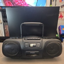 Hitachi CX110 CD Stereo  cassette player and record And Radio With Cable 