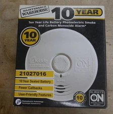 Kidde 21010170 10 Year Smoke and Carbon Monoxide Alarm Detector | Photoelectric