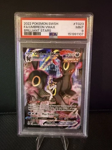 2022 Pokémon PSA 9 Umbreon VMAX #TG23/TG30 SWSH Brilliant Stars Trainer Gallery