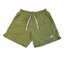 Nike Sportswear Woven Flow Shorts Men  s Medium Green Lined Lightweight Logo 6  
