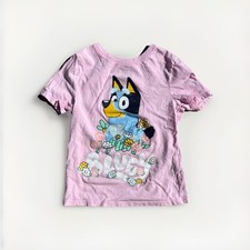 Bluey Pink Graphic Print T-Shirt 4T Short Sleeve Unisex Baby  Toddler