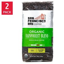 San Francisco Bay Organic Rainforest Blend Whole Bean Coffee 3 lbs, 2-pack 11.17 per pound
