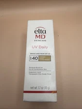 Elta MD Tinted UV Daily Broad Spectrum SPF 40 1.7oz 48g EXP 03/27 New In Box