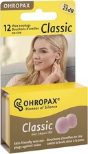 Ohropax Wax Ear Plugs, 12 Plug 1 count (Pack of 1), Nude 