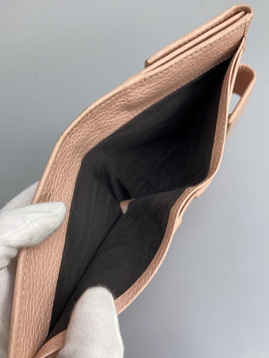 GUCCI With stains GG Marmont bifold wallet leather PNK plain women s From Japan thumbnail 7