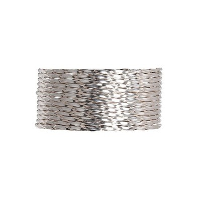 18ga Full Hard Twisted Square Solid Sterling Silver Five Feet Wrapping Wire USA