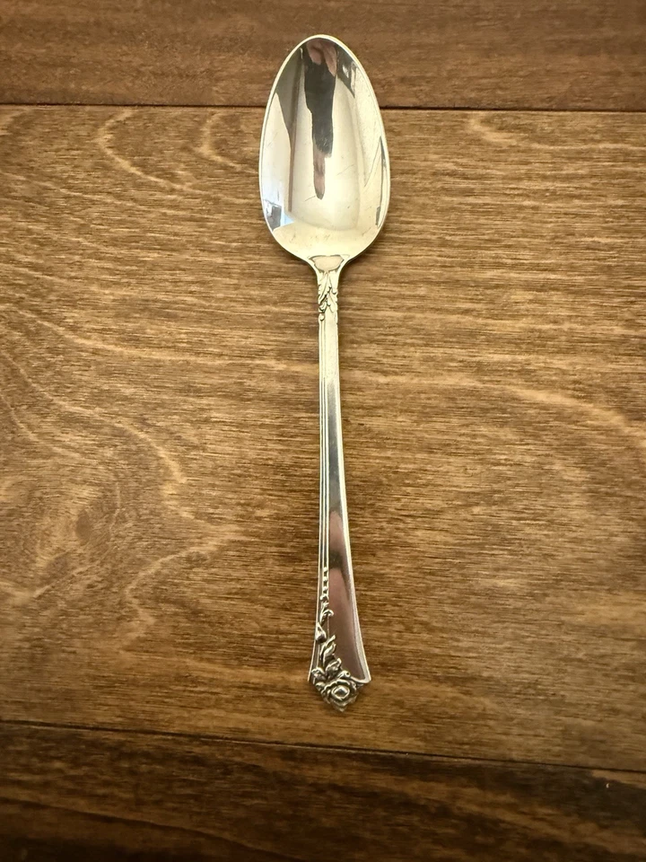 Juego de cubiertos Heirloom plata esterlina damasco rosa Foto 4 de 4