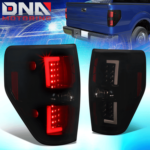 For 2009-2014 Ford F150 Tail Lights Brake/Reverse Lamps w/3D LED Bar Smoked Lens - Picture 1 of 8