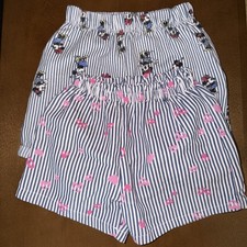 2 Pair NEW Girl's Disney Junior Pink Minnie Mouse Shorts Size 5 Stretch Elastic