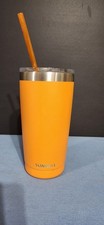 Sunwill 20oz Vacuum Insulated Travel Tumbler In Powder Coated Orange W/ YETI Lid