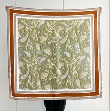 100% Silk Mulberry Shawl Bandanna Square Scarf Wrap cashew Print 110X110cm new 