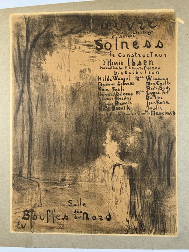 Edward Vuillard Solness le Constructeur Original 1894 Lithographie Druck 13x10” - Bild 2 von 14