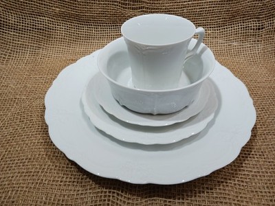 TIRSCHENREUTH ホワイト食器セット Tirschenreuth BARONESSE WHITE 5-piece place setting; brand new | eBay