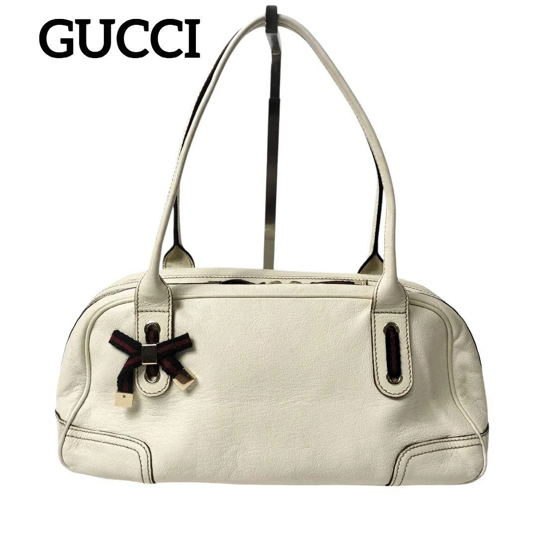 Sac à main Gucci Princy Boston sacoche en cuir blanc sac à main créateur poignée supérieure sac