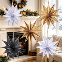 5Er Set Papiersterne Zum AufhäNgen FüR Weihnachtsdeko Innen