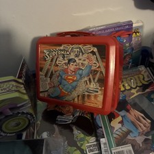 Superman III ALADDIN Lunchbox 1983 RARE no Thermos Christopher Reeve 3 DC COMICS