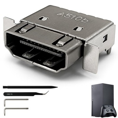 HDMI Port Kit for Xbox Series X, Display Socket Jack Connector Repair for XSX...