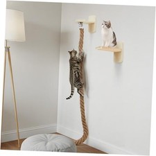 Cat Tree with 2 x 59.1 Inch Climbing Rope Wall Mounted Cat Climbing Tower Toy