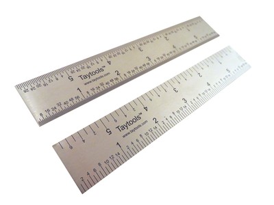 6 Inch Rigid Machinist Rule Ruler Hardened Spring Steel 4R Graduations in 1/8