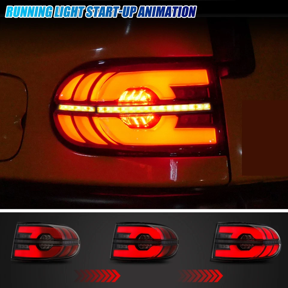 Conjunto de par de luces traseras LED para Toyota FJ Cruiser 2007-2020 negras Foto 3 de 4