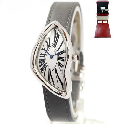 Cartier Crash Bond Street Edition WGCH0050 25.5MM Silver Platinum Box Papers