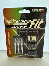 New Nockturnal By Rage Universal Fit Strobing Red/Green Lighted Nock 3pk NT-300