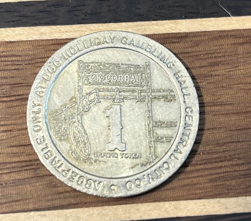 DOC HOLIDAY'S CASINO 1992 $1 ONE DOLLAR TOKEN GAMING COIN/TOKEN - Central City - Picture 2 of 2
