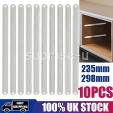 5 Pairs Drawer Runners Draw Rail Set Plastic Drawer Slides 235/298mm White