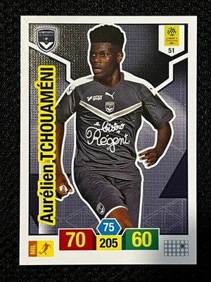 PANINI ADRENALYN XL FOOT CARD 2019/20 AURELIEN TCHOUAMENI BORDEAUX # 51 ROOKIE 2