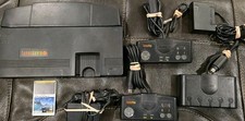 Turbografx 16 Console w/ 2 Controllers, TurboTap, Falcon  Game & Cords - Works!