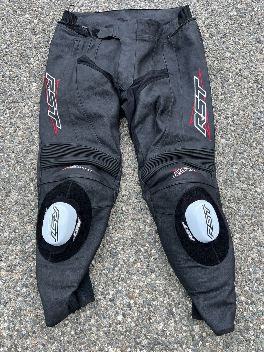 RST Tractech Evo Motorcycle Jeans Leather Black Sz 58