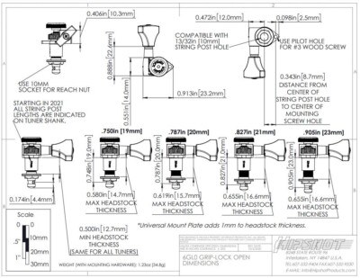 Hipshot Grip Lock 6 In Line Black | Reverb - Foto 7
