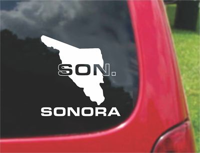 2 (PCS) Sonora Mexico Outline Map Stickers Decals 20 Colors To Choose From 