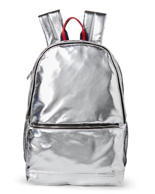 Madden Girl Silver Metallic Backpack Madden Girl Silver Backpack EUC! - Etsy UK main image 3