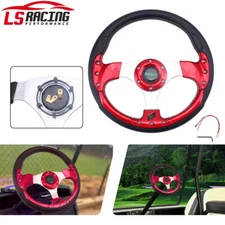 13” 320mm Red 6 Bolt Universal JDM Sport Racing Drifting Steering Wheel