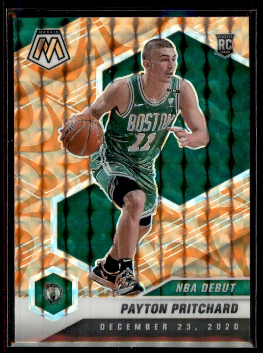 2020-21 Mosaic ORANGE REACTIVE Payton Pritchard Boston Celtics #269 RC