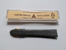 JB Champion Vintage NOS New Gray Leather Watch Band Gold 13/16 20.65mm 21mm