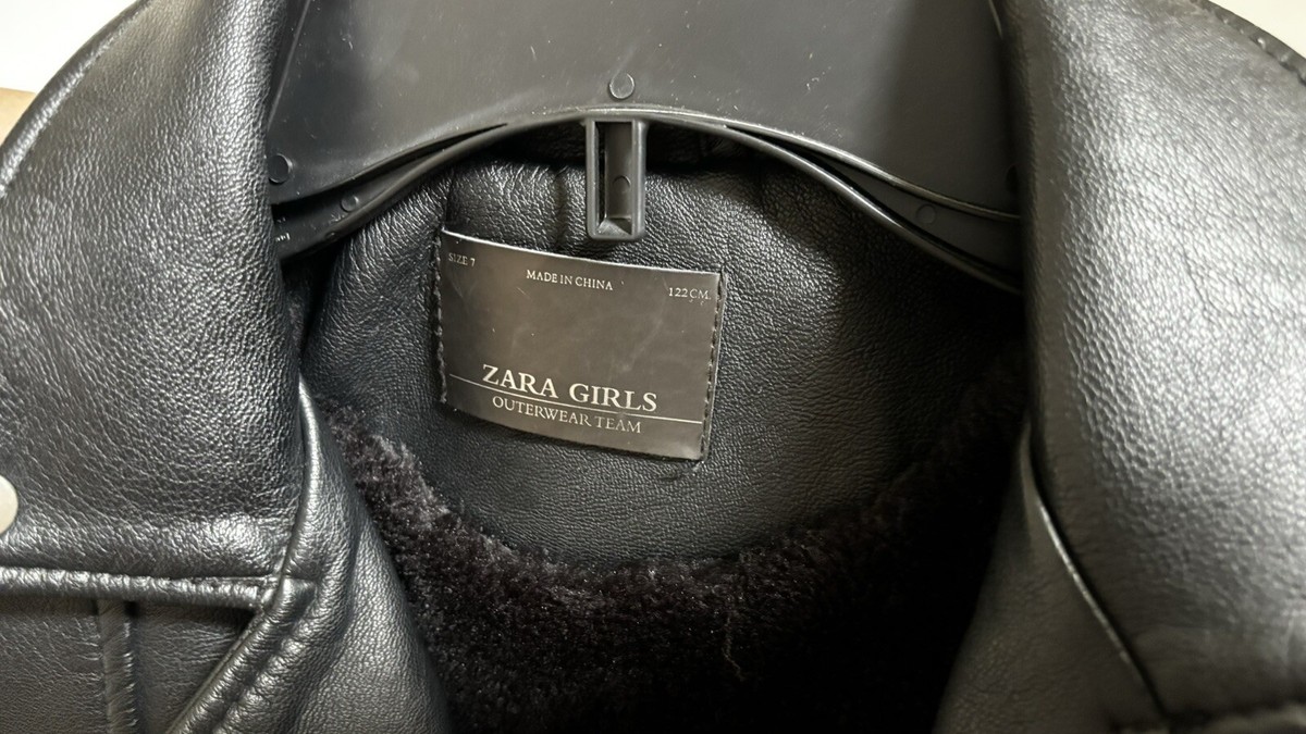 ZARA g 衣類まとめ売り Zara Girls Faux Leather Biker Jacket Size 7 ~ 122cm EUC! | eBay
