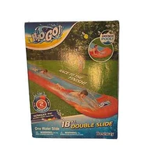Bestway H2OGO 18 ft Double Water Slide Ultraslick PVC - Faster Sliding Ride NEW